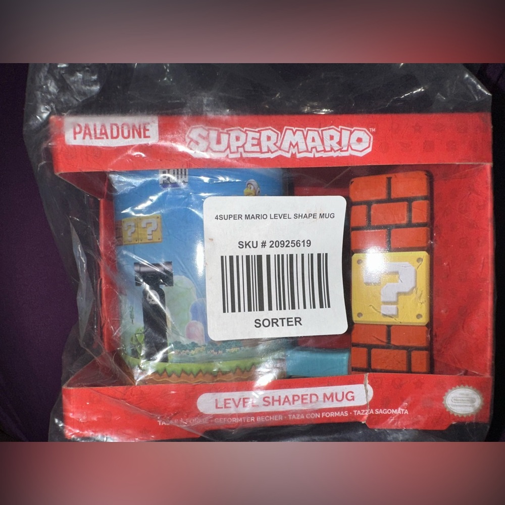 Super Mario Level Shaped Mug - Red and Yellow
